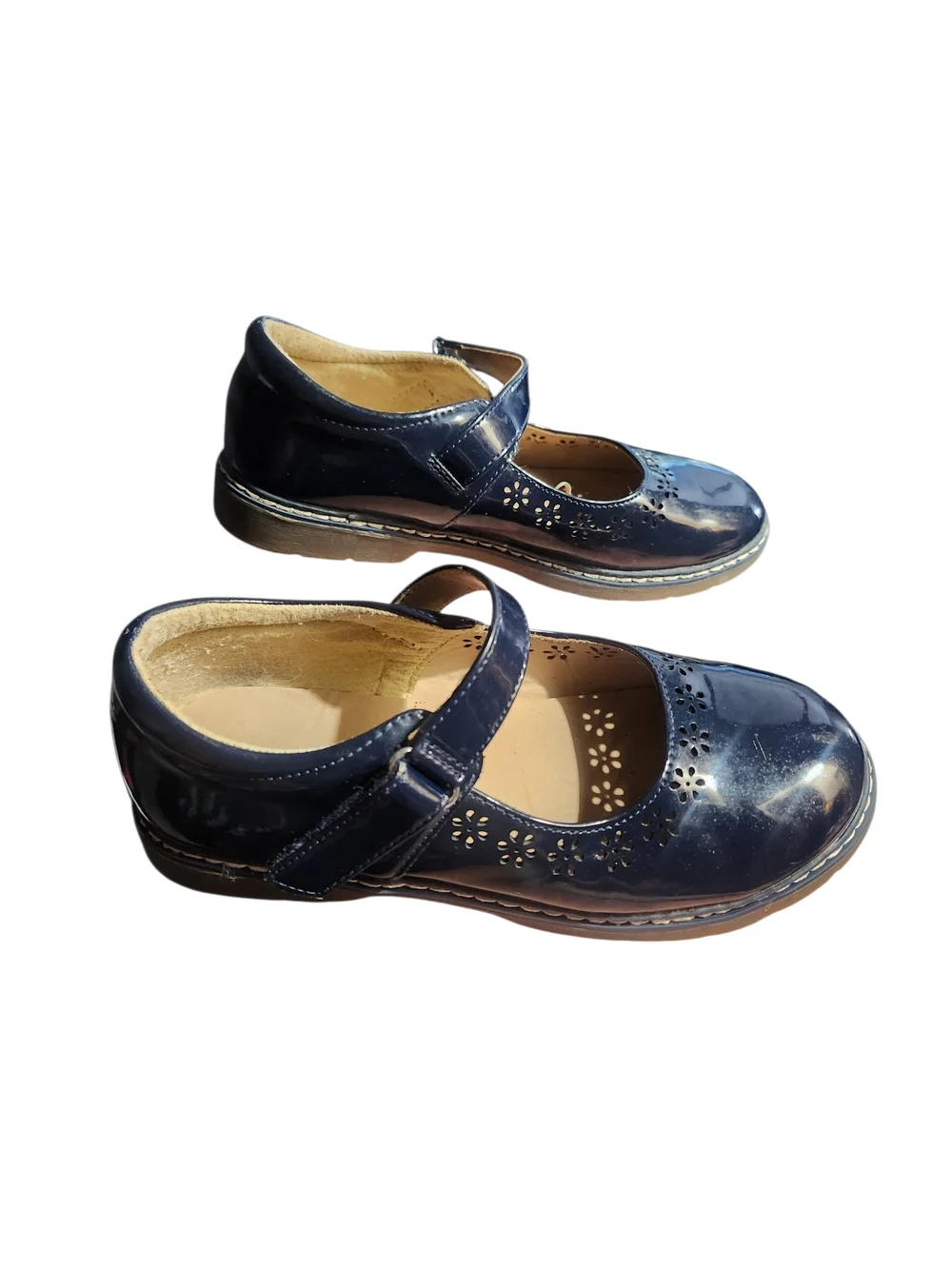 Gymboree Navy Patent Mary Jane Girls Dress Shoes Size 1 Like New - Picture 4 of 6